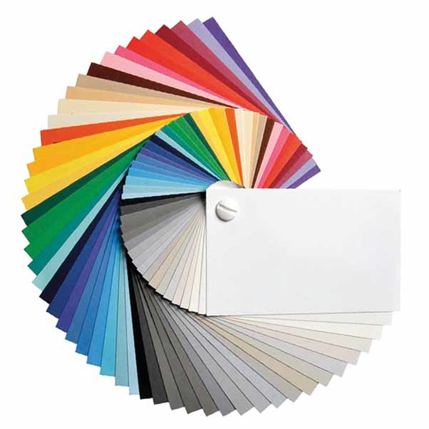 Fondali disponibili nei colori nero, bianco, crema e verde